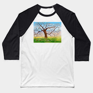 Birds in the Autumn Tree Baseball T-Shirt